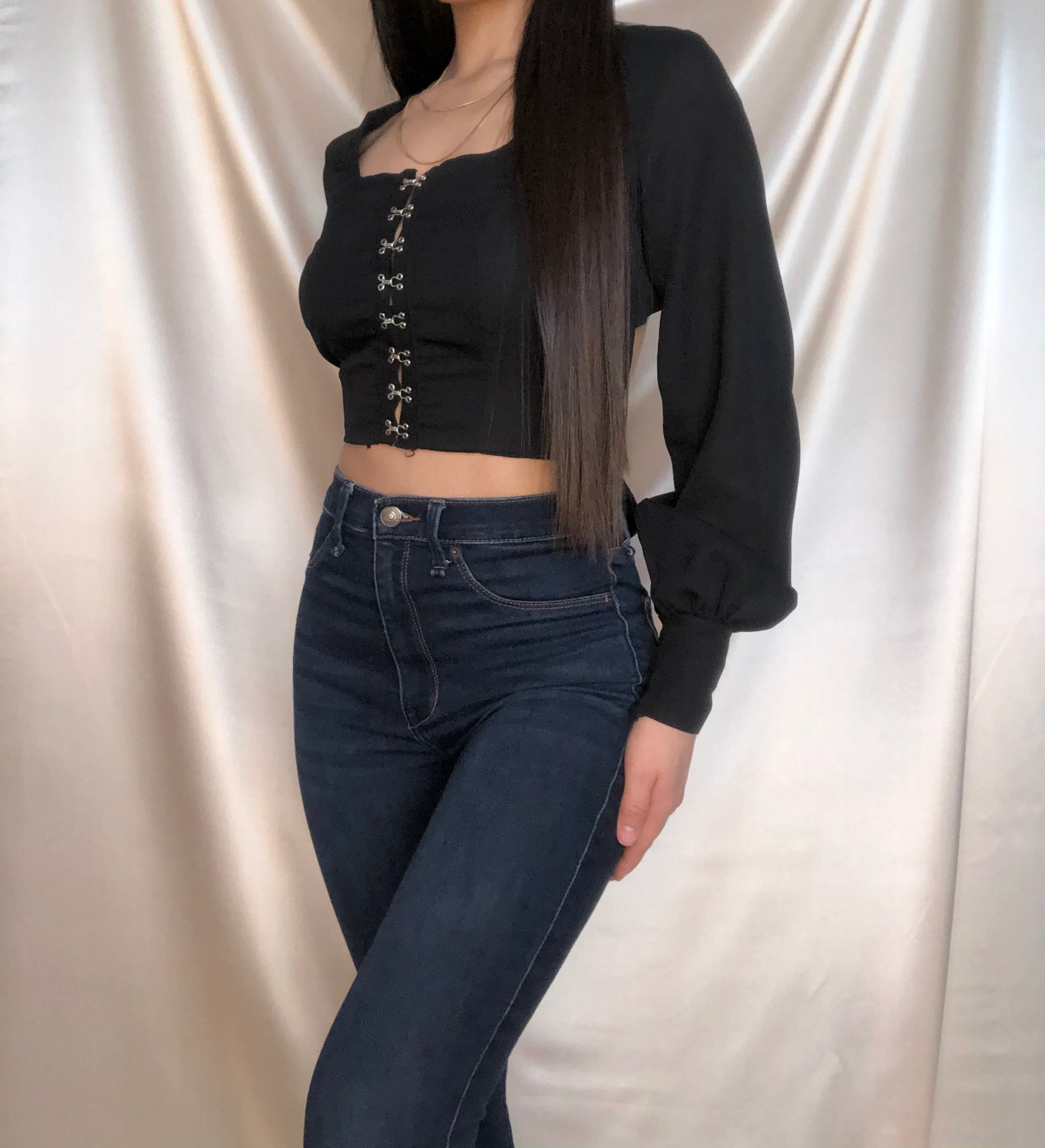 Arya Black Corset Top