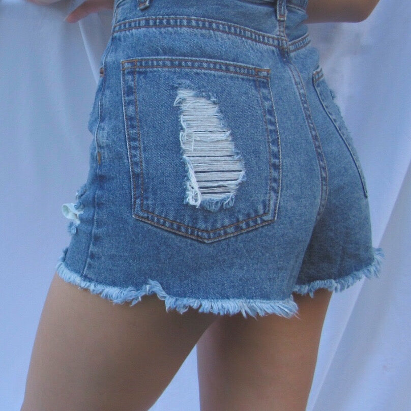 By the Beach High Rise Denim Short